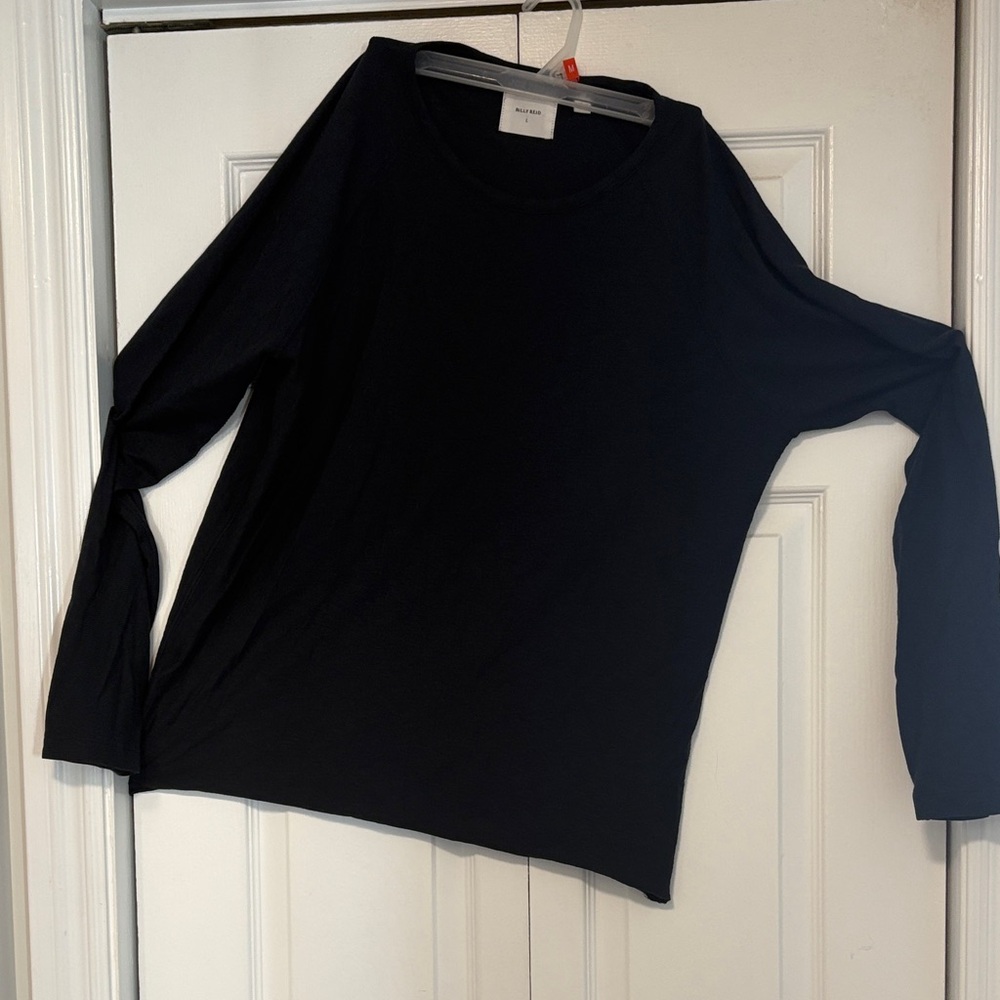 Billy Reid Black Long Sleeve Top